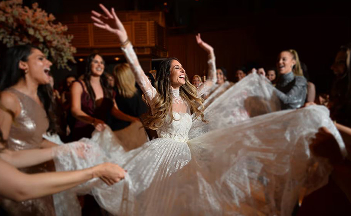 Live funk band performing at a wedding reception – Funk Workshop for unforgettable wedding entertainment